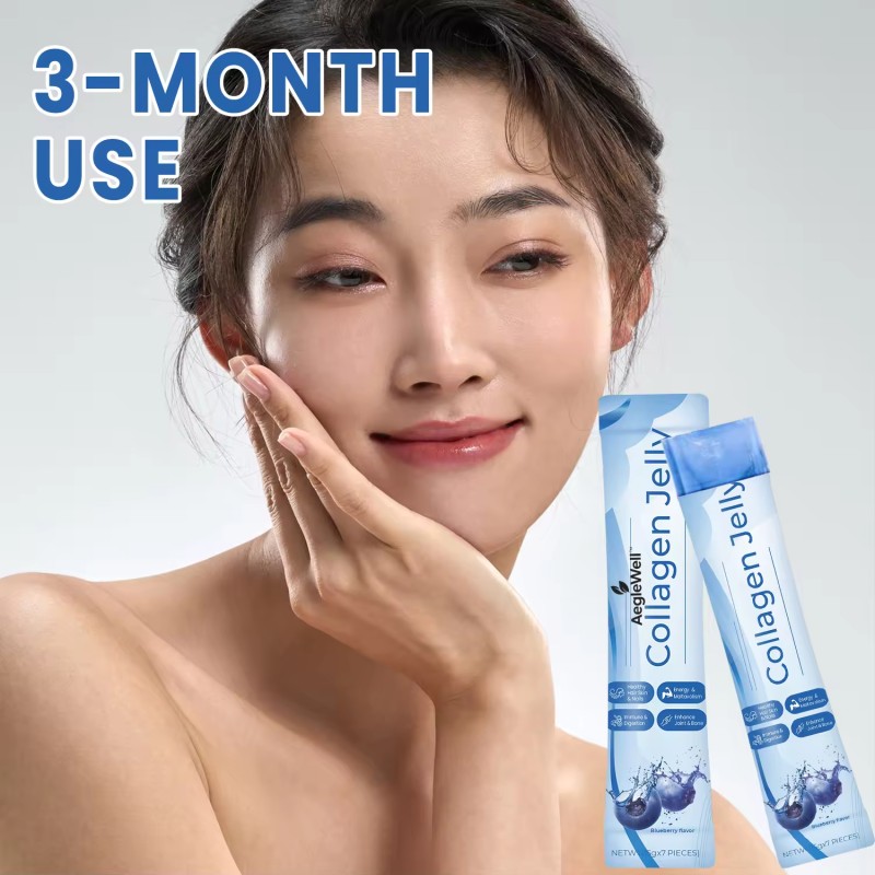 AegleWell Adult Marine Collagen Jelly Stick Complex Vitamins & Minerals Improve Hair Skin Nails Joints Health