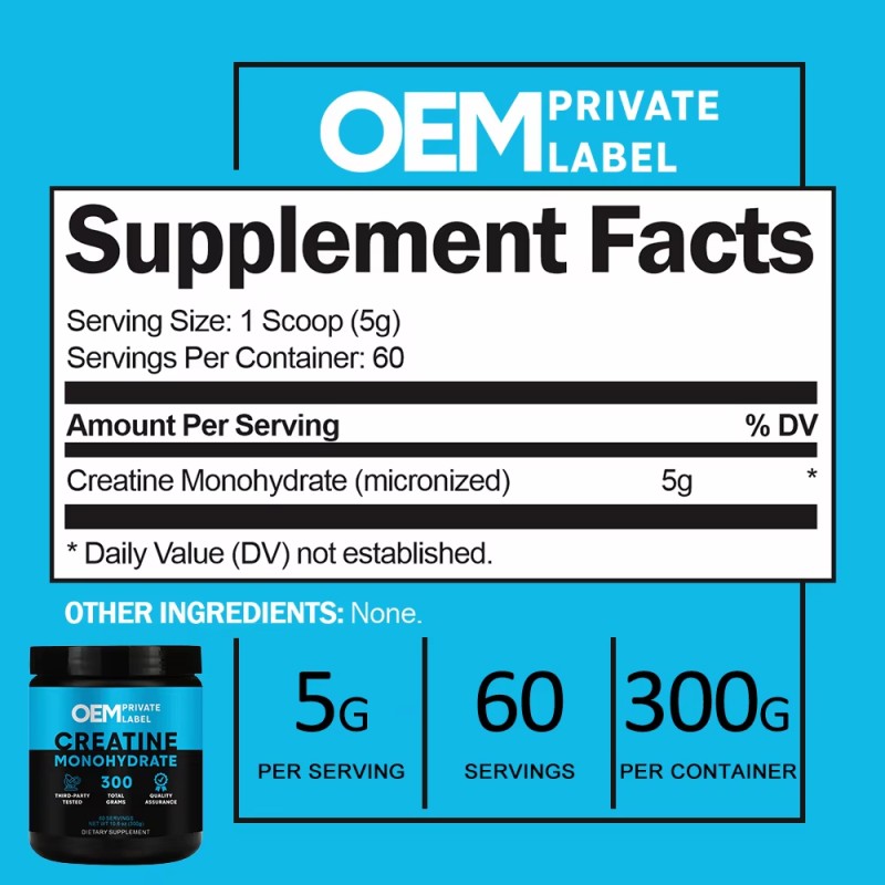 WELLBODY OEM/OBM Wight Los 1kg Muscle Monohydrate 1kg Creatine Wholesale Own Label Gym Creatine Powder Supplement