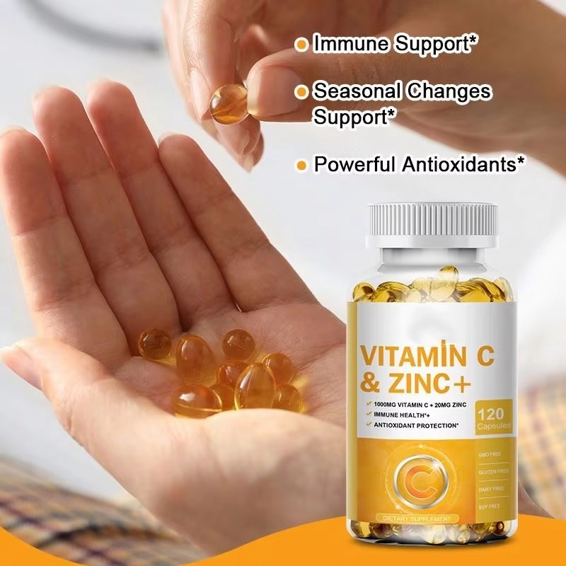 WELLBODY OEM/ODM Private Label Hot Selling Vitamin Supplement Vitamin C Capsules with Zinc Immune Health for Adult