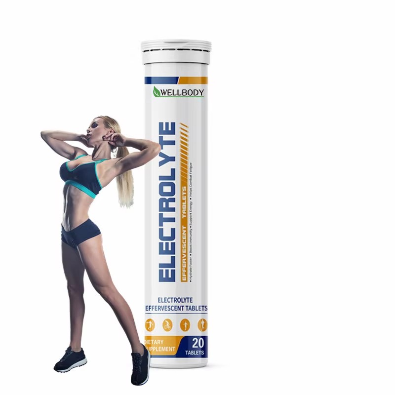 Wellbody OEM/ODM Private Label Factory Supply Halal Natural Organic Hydro Electrolyte Vitamin Effervescent Tablets