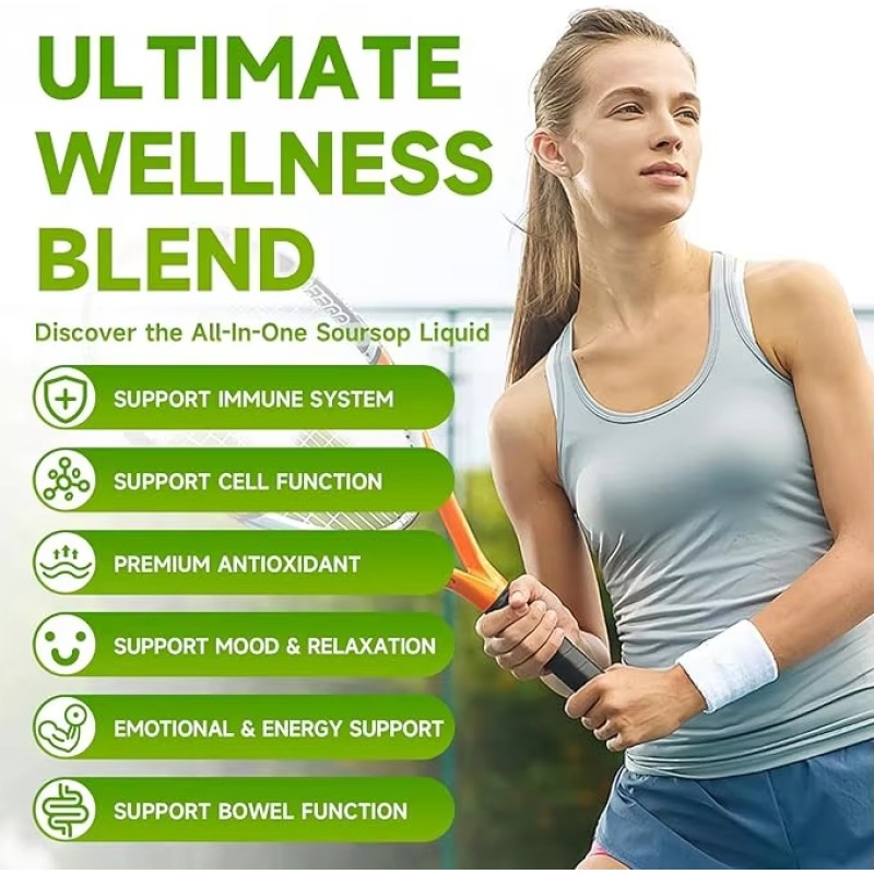 WELLBODY Private Label Soursop Graviola Leaf Extract Dietary Supplement Soursop Graviola Oil Soursop Graviola Liquid Drops