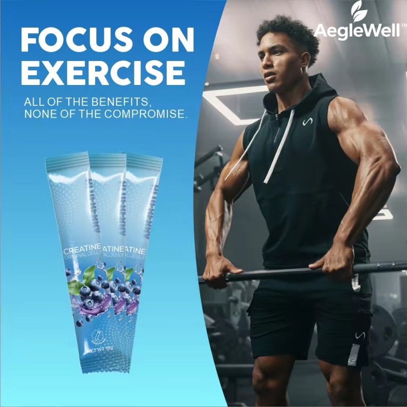 AegleWell Newest Design Health Products OEM Custom Wholesale Creatine Monohydrate Jelly Sticks