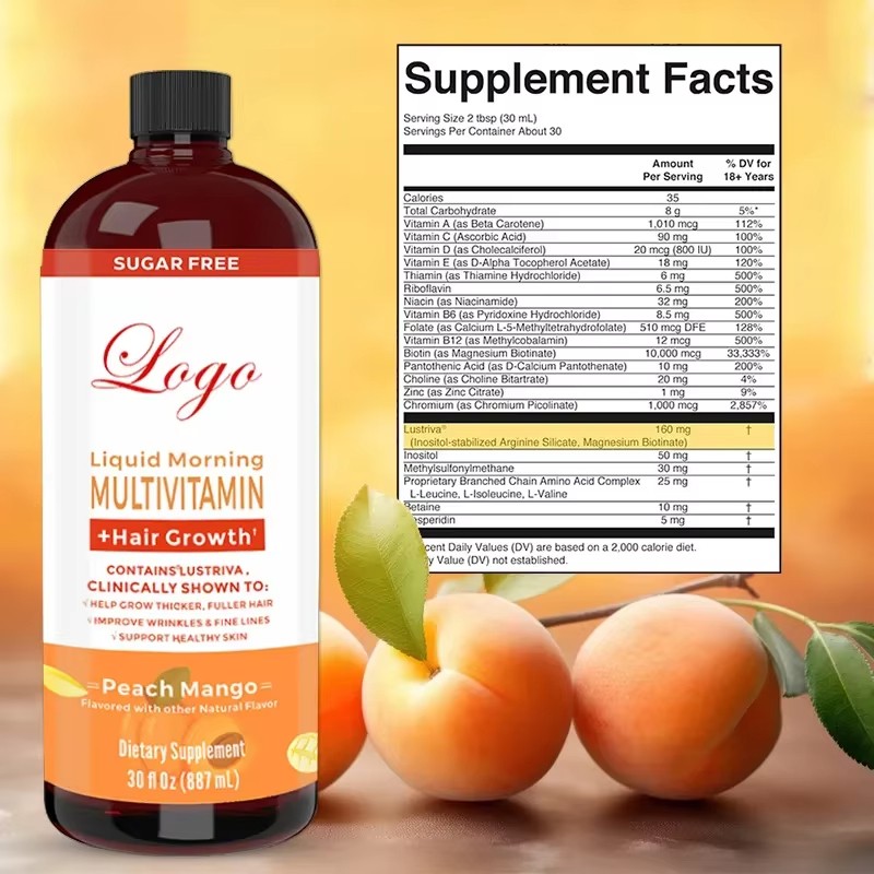 Wellbody  OEM/ODM Private logo Hair Growth Supplement Formula Liquid Tincture Multivitamin Drop for Hair Growth Reduce Wrinkle