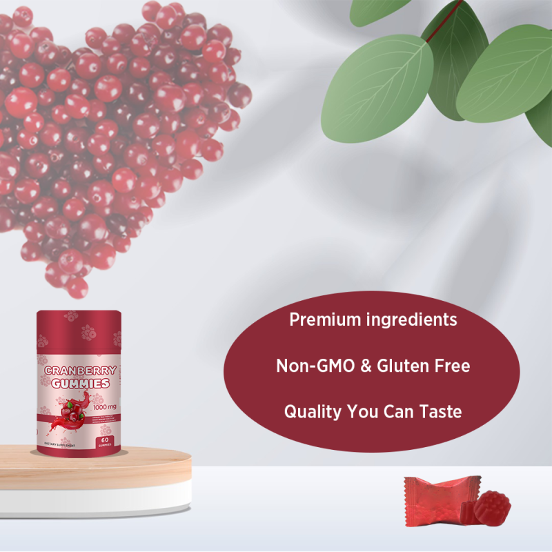 WELLBODY New Packaging Wholesale Price Health Dietary Fiber Vitamins Supplement Cranberry Probiotics Gummy Cranberry Gummies