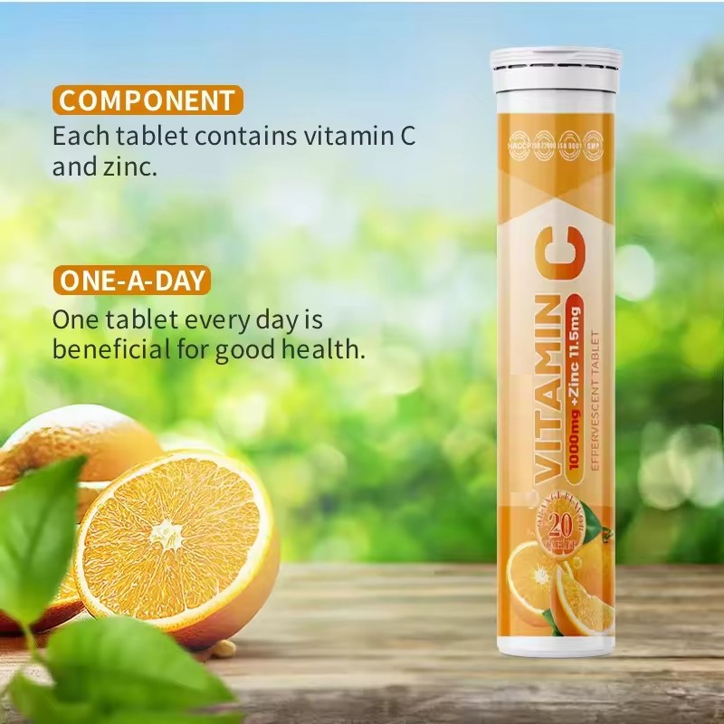 Wellbody Effervescent Tablets Manufacturers Vitamin C Supplement Private Label Vitamin C Effervescent Tablet 1000Mg