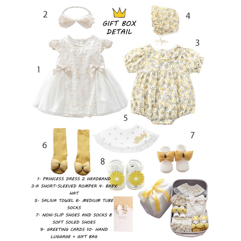 Baby Dress Set Factory - New 11 Sets Cotton Romper Headband