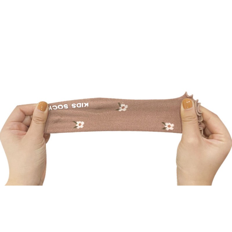 Baby Socks Manufacturer - New Custom Grip Floral Embroidery