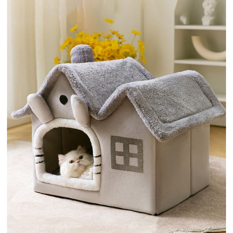 Pet Bed Manufacturer - Washable Warm Plush Folding House