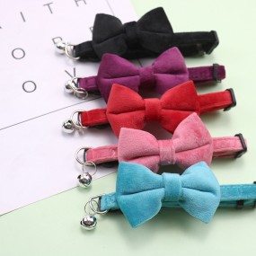 Cat Collar Factory - Adjustable Small Bow Velvet Bell