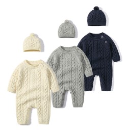 Newborn Romper Factory - Wholesale Unisex Winter Wool Jumpsuit