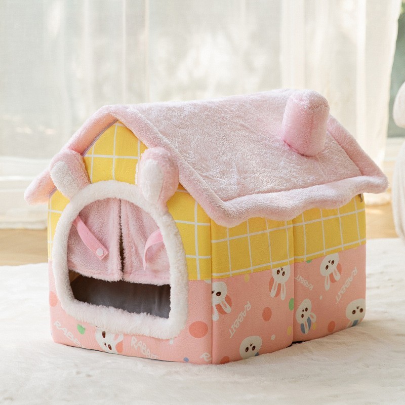 Pet Bed Manufacturer - Washable Warm Plush Folding House
