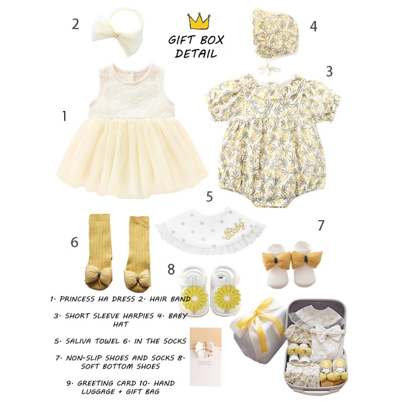 Baby Dress Set Factory - New 11 Sets Cotton Romper Headband