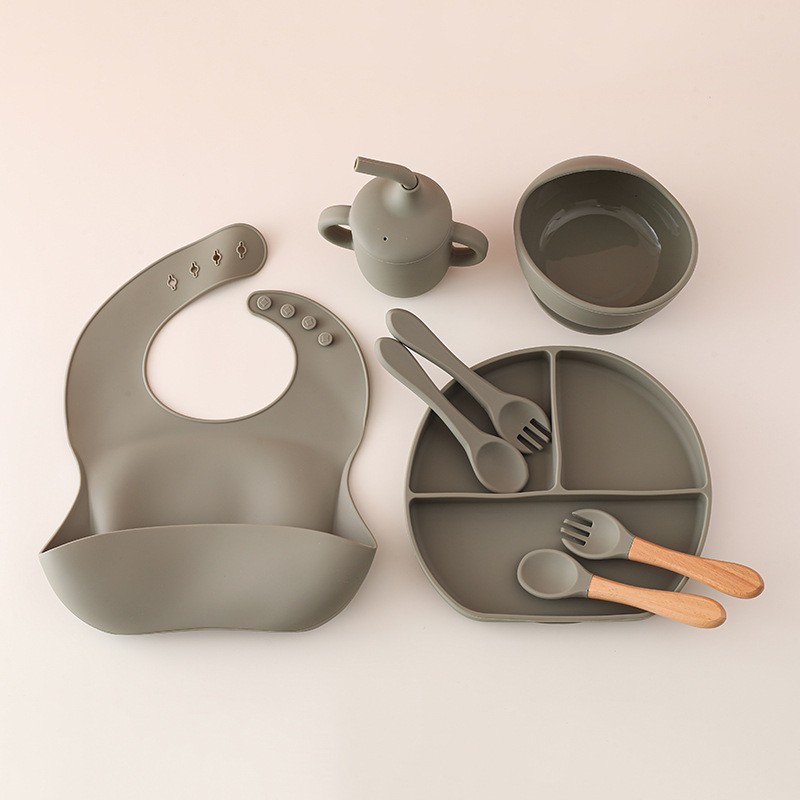 Baby Feeding Set Supplier - 100% Silicone 8Pcs