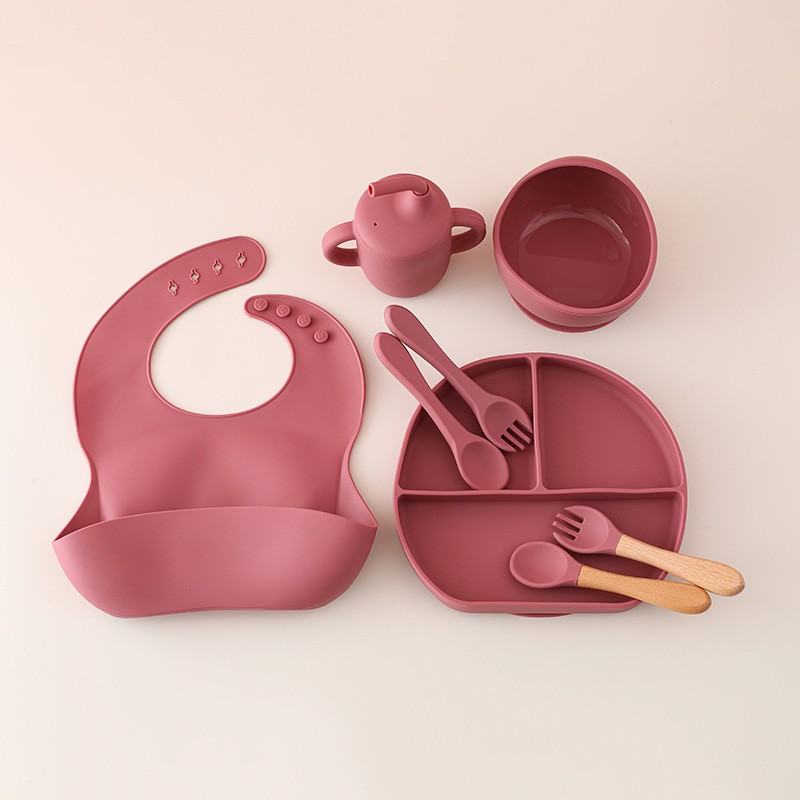 Baby Feeding Set Supplier - 100% Silicone 8Pcs