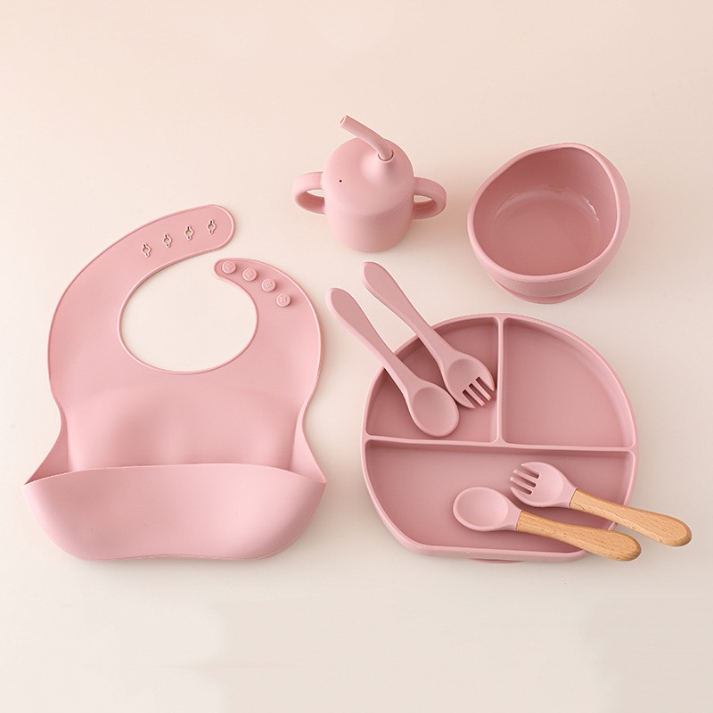 Baby Feeding Set Supplier - 100% Silicone 8Pcs