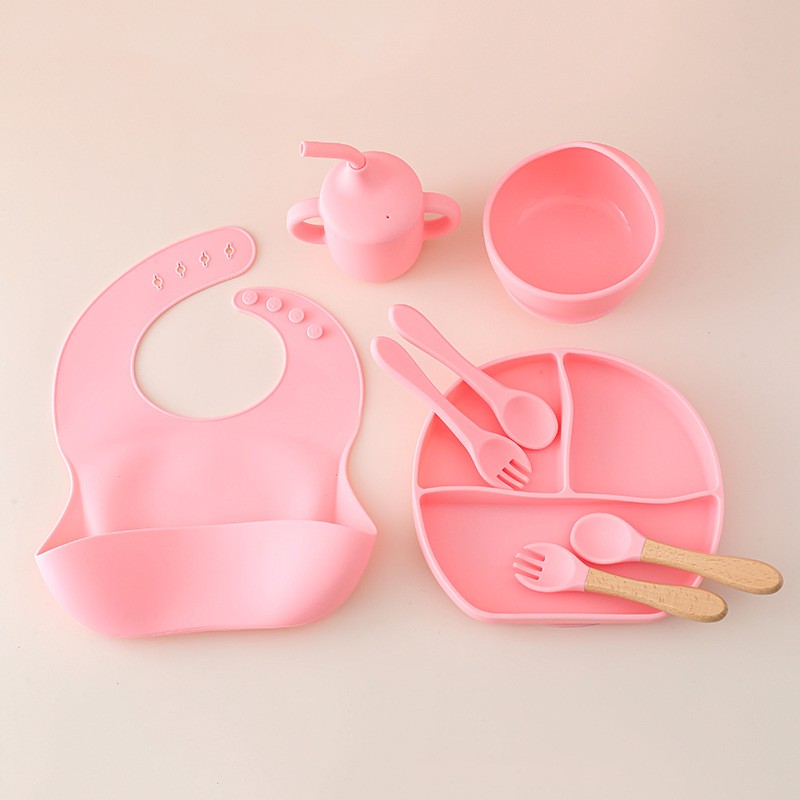 Baby Feeding Set Supplier - 100% Silicone 8Pcs