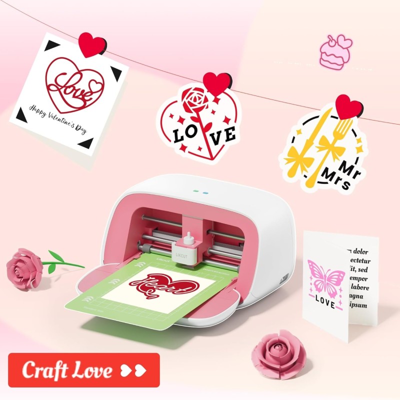 Vinyl Cutter Manufacturer - Likcut S501 Portable Smart Pink