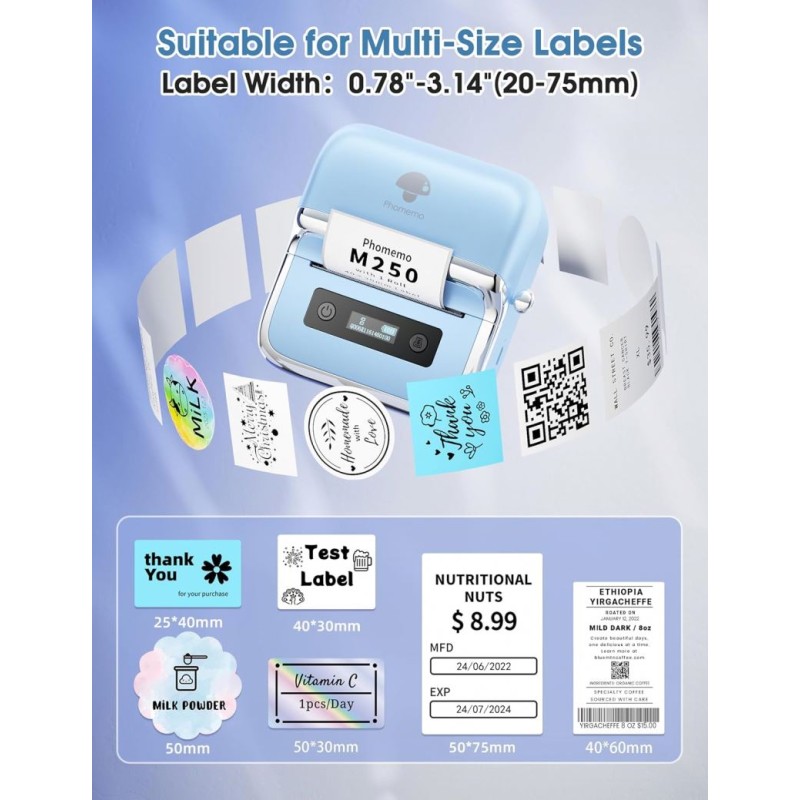 Label Maker Manufacturer - Phomemo M250 Portable Thermal Mini