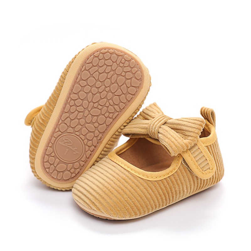 Baby Shoes Factory - Bow Rubber Soles Anti Slip Princess