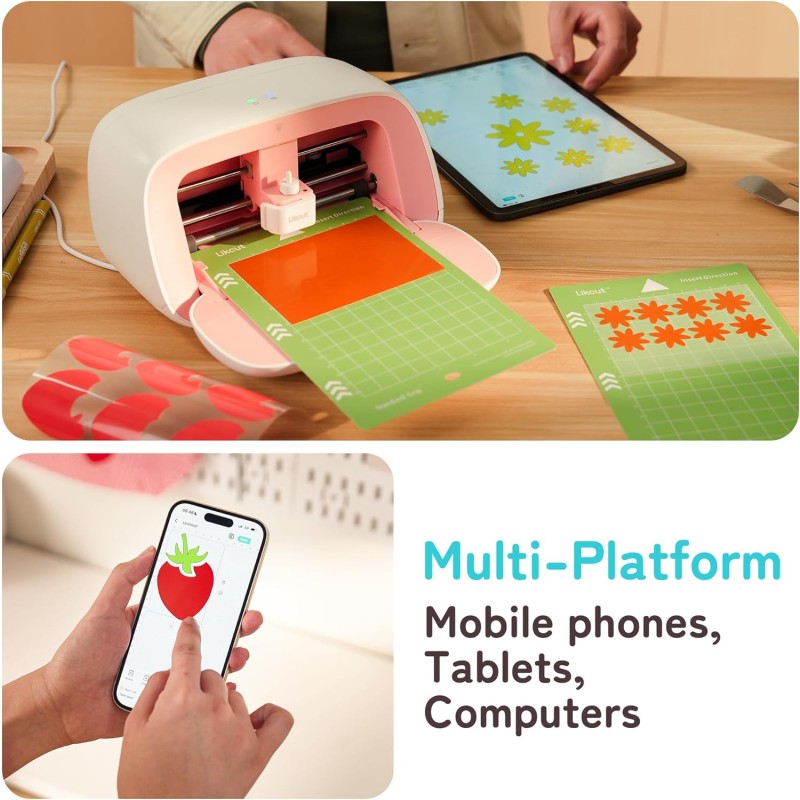 Vinyl Cutter Manufacturer - Likcut S501 Portable Smart Pink