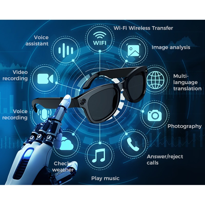 Smart Glasses Manufacturer - M01 HD Camera Anti-Blue Lens