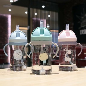 Baby Feeding Cup Factory - Cartoon Outdoor 250ml-350ml Straw
