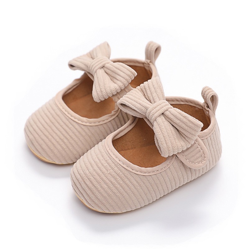 Baby Shoes Factory - Bow Rubber Soles Anti Slip Princess
