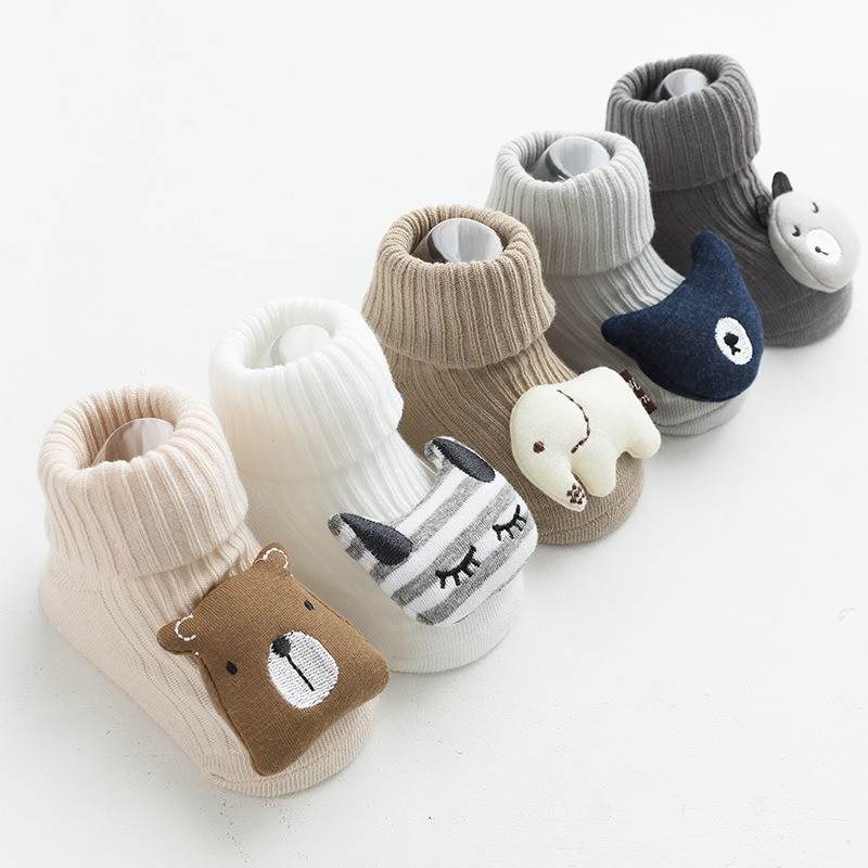 Winter Baby Socks Supplier - Bulk Non Slip 3D Doll Knee High Socks