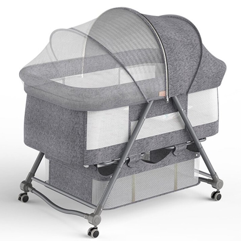 Baby Bassinet Supplier - OEM Foldable Crib Mosquito Net Wheel