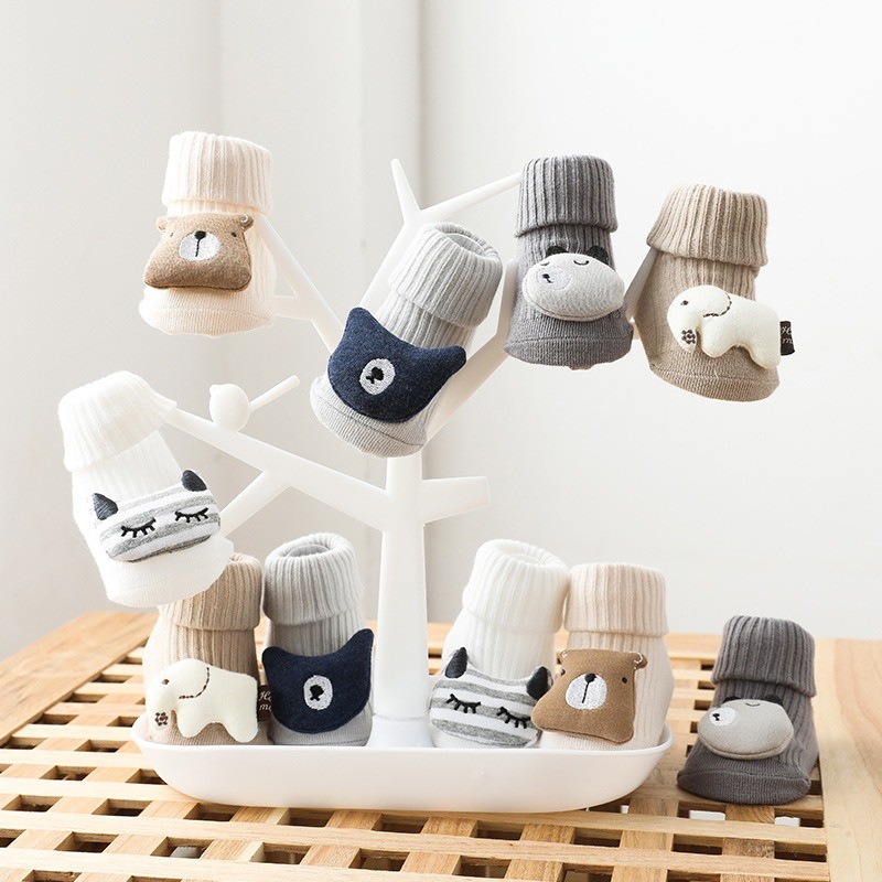 Winter Baby Socks Supplier - Bulk Non Slip 3D Doll Knee High Socks