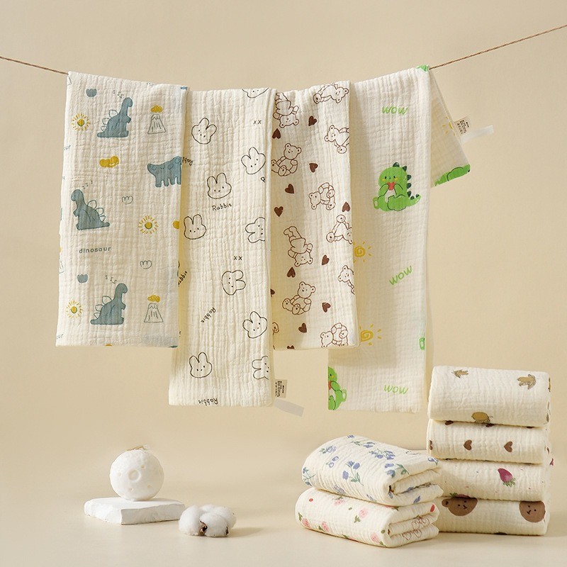 Baby Burp Towel Manufacturer - OEM Super Absorbent Crepe Cloths