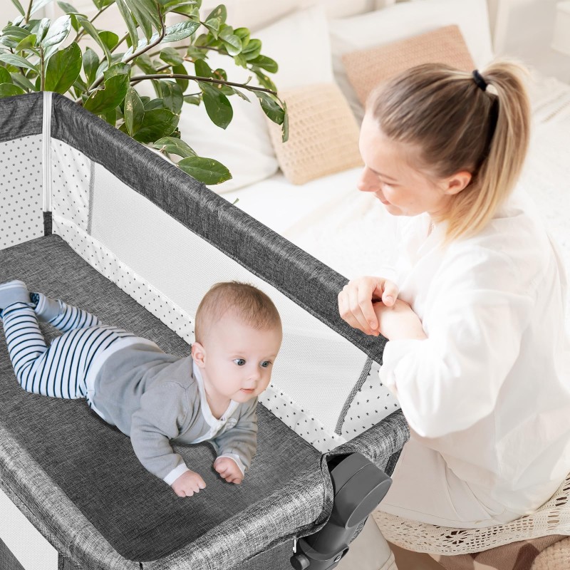 Baby Bassinet Supplier - OEM Foldable Crib Mosquito Net Wheel