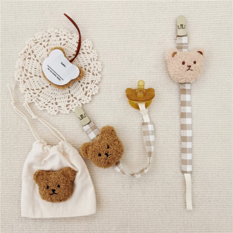 Cute Bear Pacifier Clip Manufacturer - OEM Dummy Holder Soother Strap