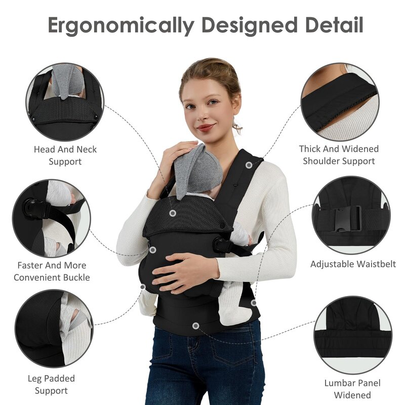Ergonomic Baby Carrier Supplier - OEM Cozy Mesh Cross Wrap Carrier