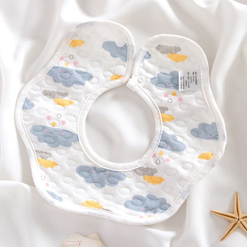 360 Rotation Bib Factory - OEM Cute Flower Shape Waterproof Bib