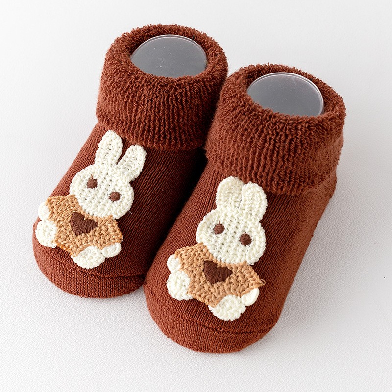 Baby Slipper Socks Manufacturer - OEM Non Skid Grip Cotton Bear Socks