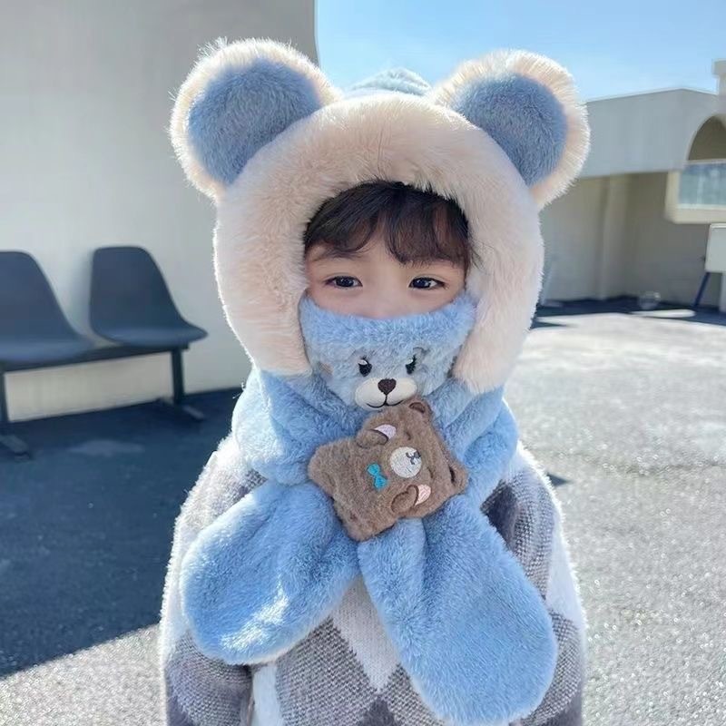 Kids One Piece Hat Factory - OEM Unisex Fleece Hood Bear Ears