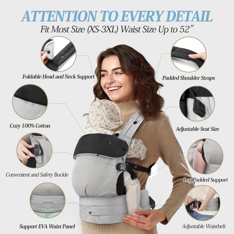 Embrace Baby Carrier Factory - OEM Ergonomic Lumbar Neck Support