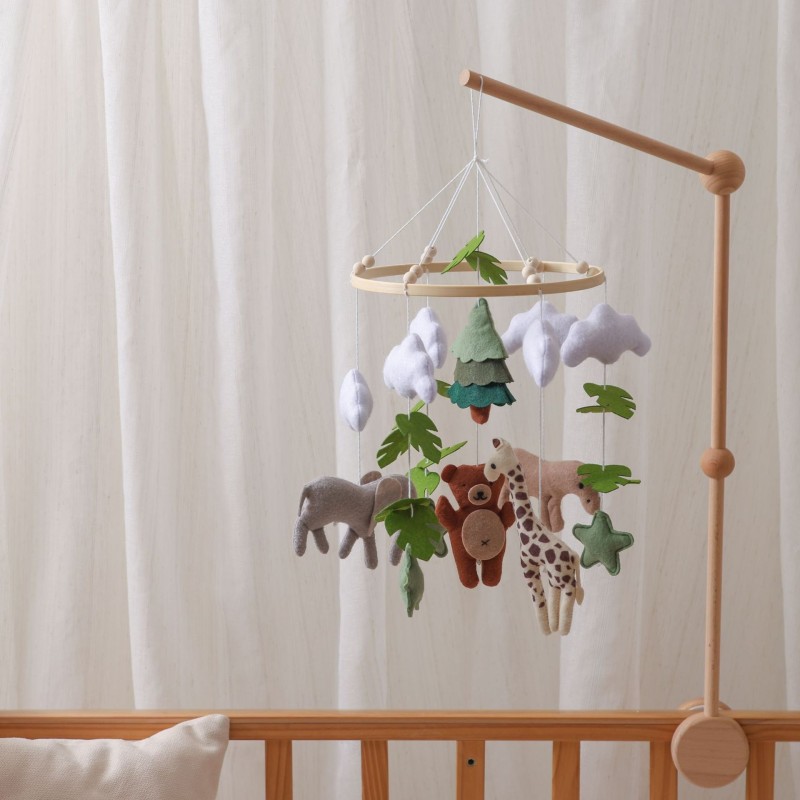 Mobile Wind Chimes Factory - OEM Handmade Felt Jungle Animal Bell