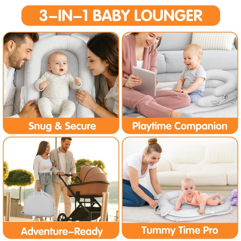 Baby Lounger Factory - OEM Foldable Memory Foam Mat Backpack
