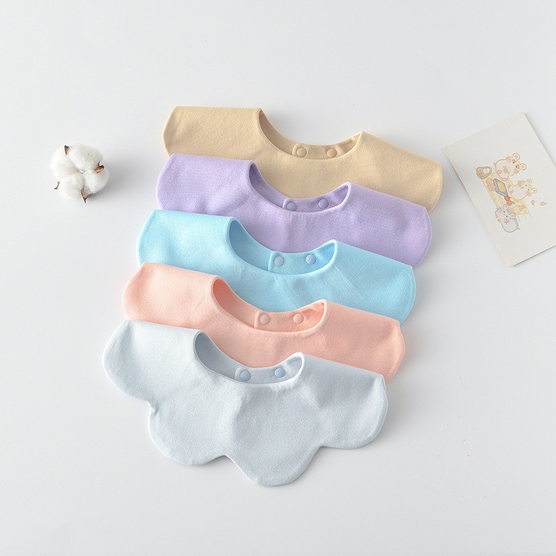 Solid Color Baby Bibs Factory - OEM Cotton Double-sided Cloth Bibs