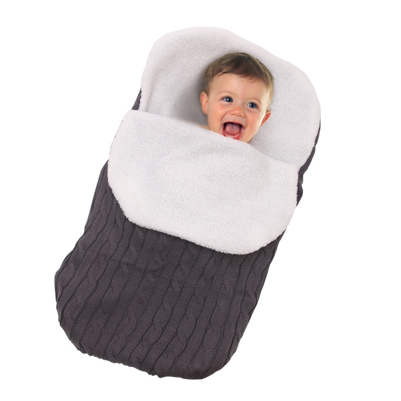 Baby Sleeping Bag Factory - OEM Thickened Knitted Thermal Blanket