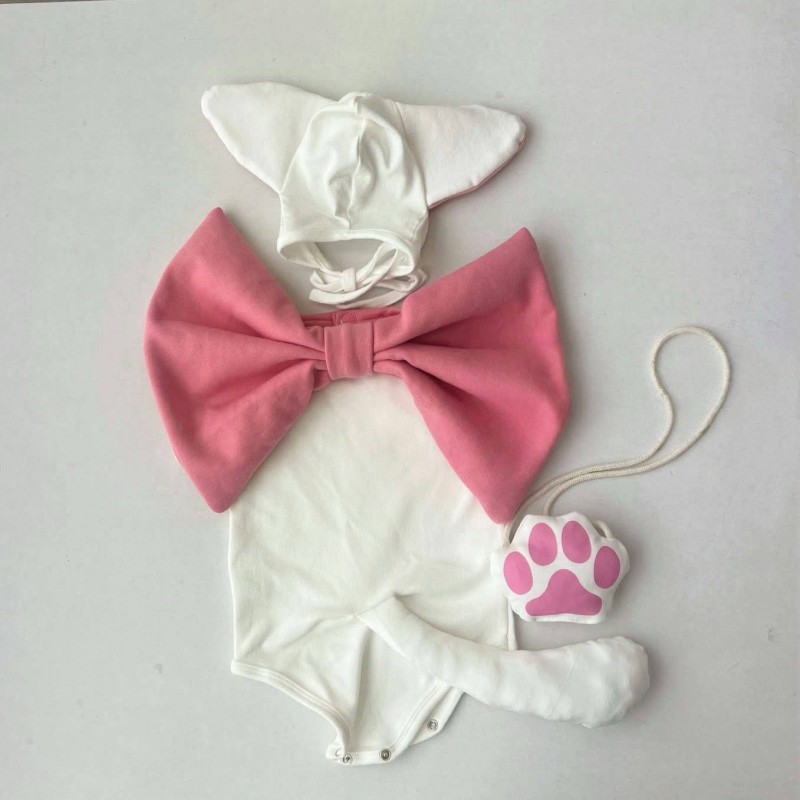 Baby Bodysuit Set Factory - OEM Cotton Soft Kitten Jumpsuit Props