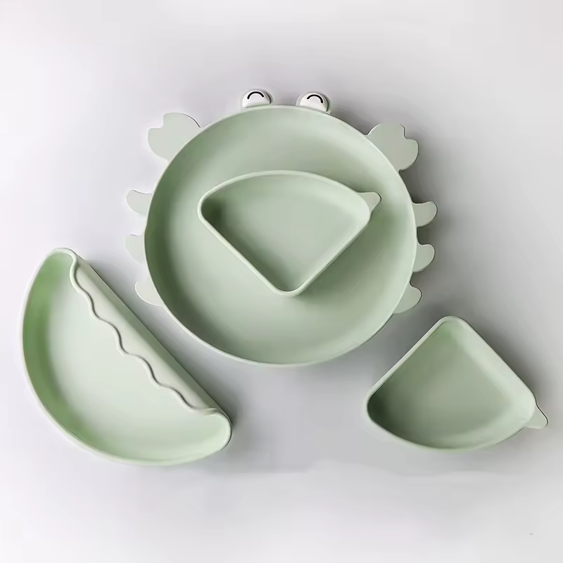 Silicone Suction Plate Manufacturer - OEM Non Slip Divided Crab Plate