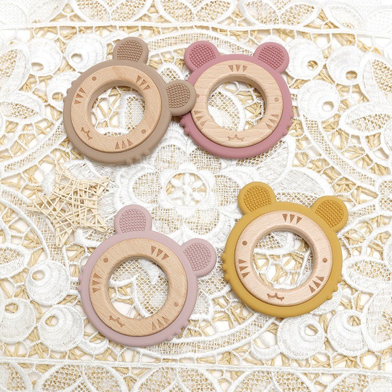 Silicone Teether Factory - OEM BPA Free Wooden Teething Rings