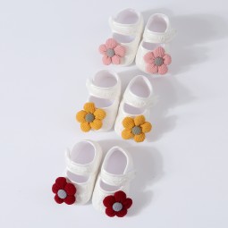 Baby Walking Shoes Manufacturer - OEM Anti Slip Flower Princess Shoes