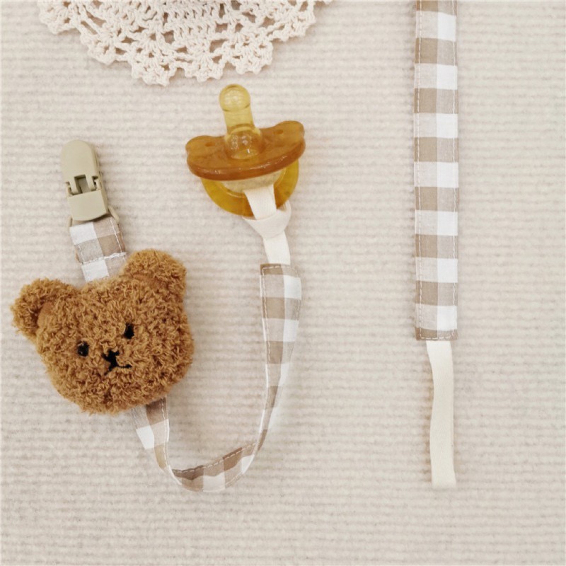 Cute Bear Pacifier Clip Manufacturer - OEM Dummy Holder Soother Strap