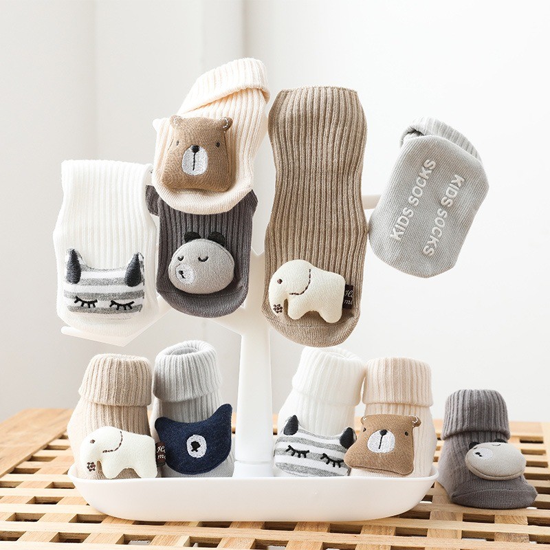 Winter Baby Socks Supplier - Bulk Non Slip 3D Doll Knee High Socks