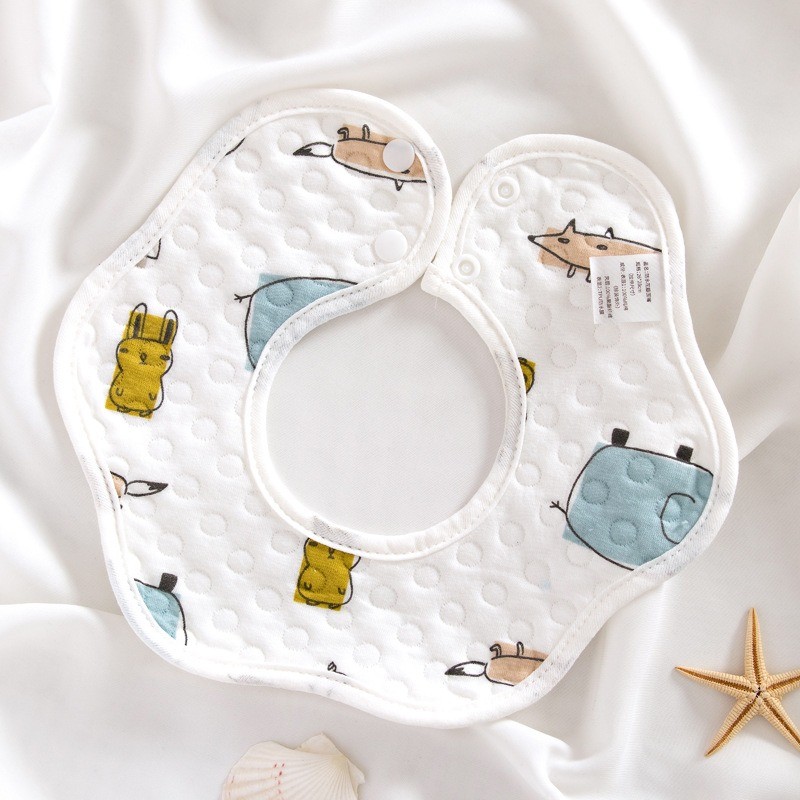 360 Rotation Bib Factory - OEM Cute Flower Shape Waterproof Bib