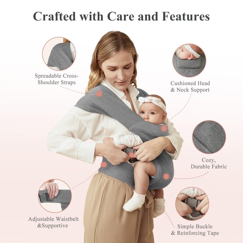 Newborn Carrier Supplier - OEM Cozy Cross-Back Wrap Hands-Free